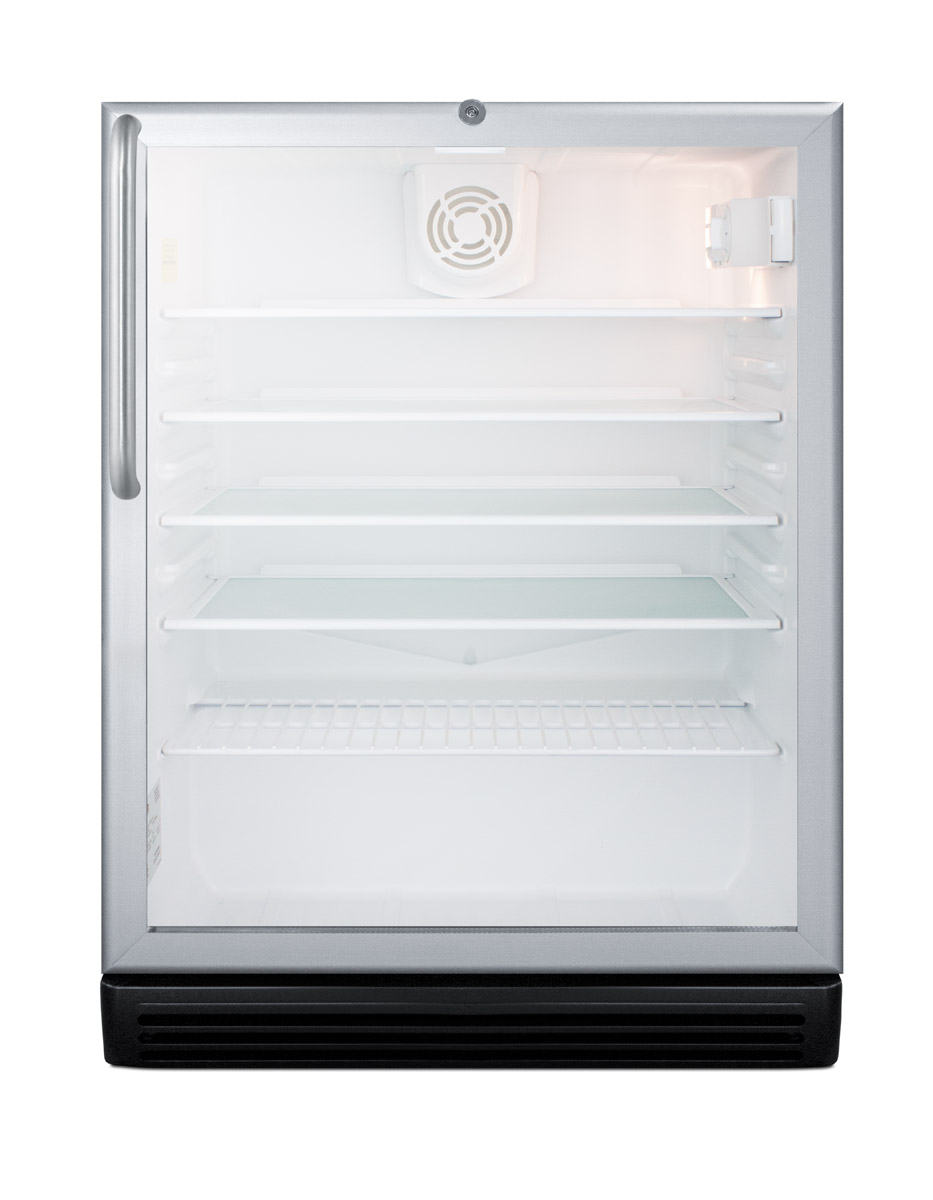 Commercially listed ADA compliant 5.5 cu.ft. freestanding beverage center in a 24